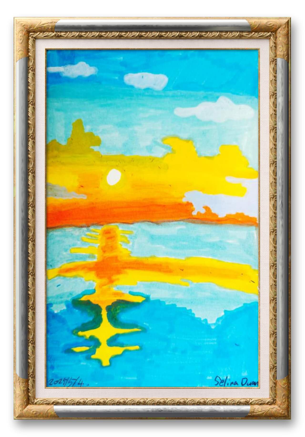 Selina DUAN, 8岁，线上绘画启蒙课，课堂作品 Selina DUAN, 8ans, Cours En Ligne De Dessin, Oeuvre Réalisée Dans Le Cours 1.jpg