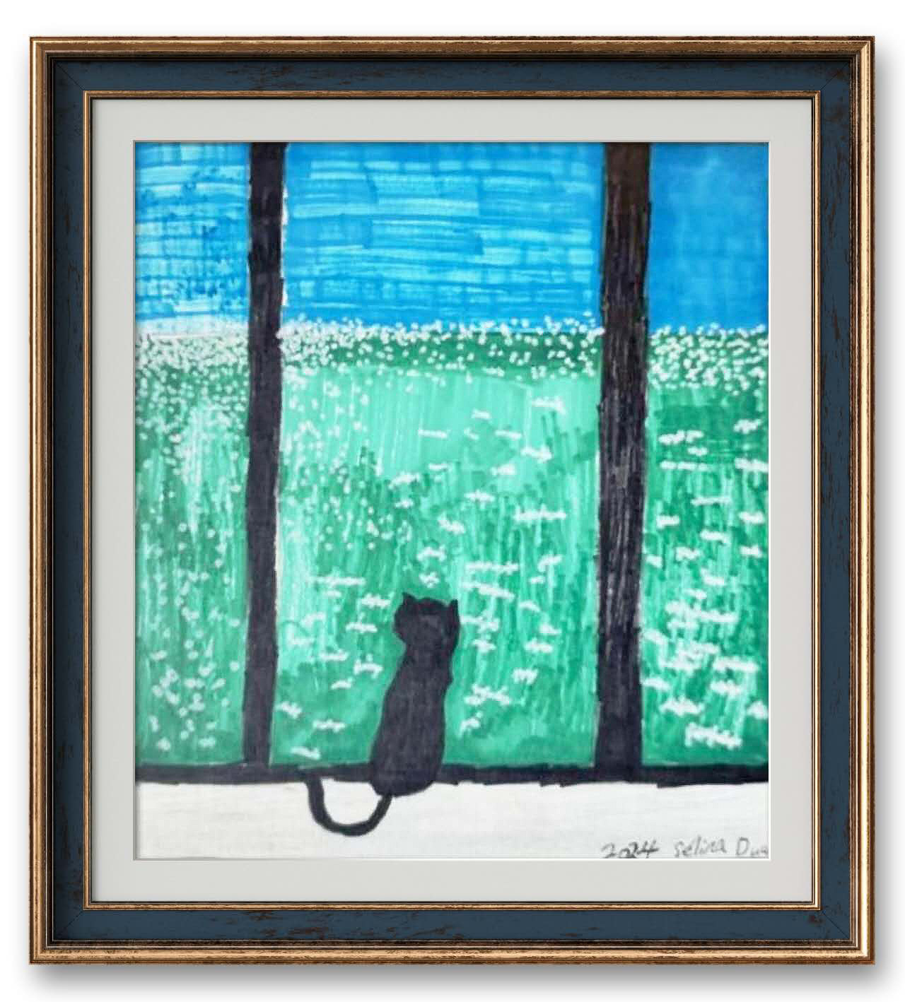 Selina DUAN, 8岁，线上绘画启蒙课，课堂作品 Selina DUAN, 8ans, Cours En Ligne De Dessin, Oeuvre Réalisée Dans Le Cours 2.jpg