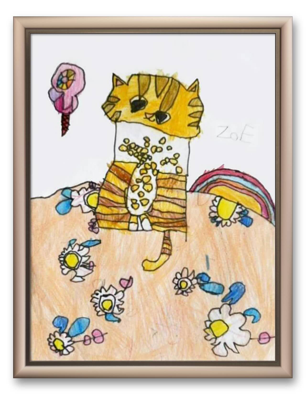 Zoe QU, 5岁，线上绘画启蒙课，课堂作品 Zoe QU, 5ans, Cours En Ligne De Dessin, Oeuvre Réalisée Dans Le Cours 1.jpg